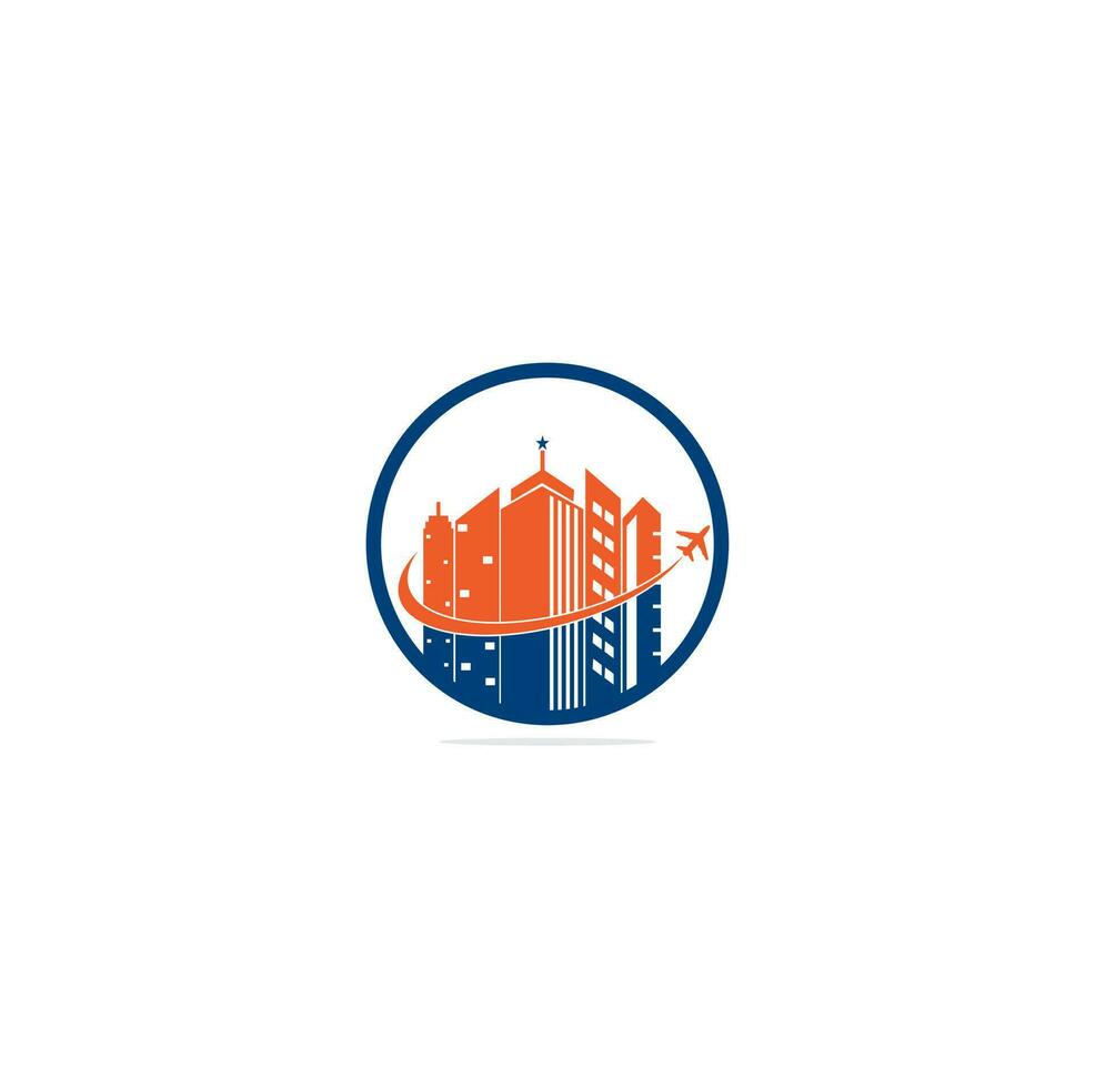 Travel agency logo design. Holiday logo design template. Building Office Travel Icon Logo Design. Building travel logo. travel logo vector