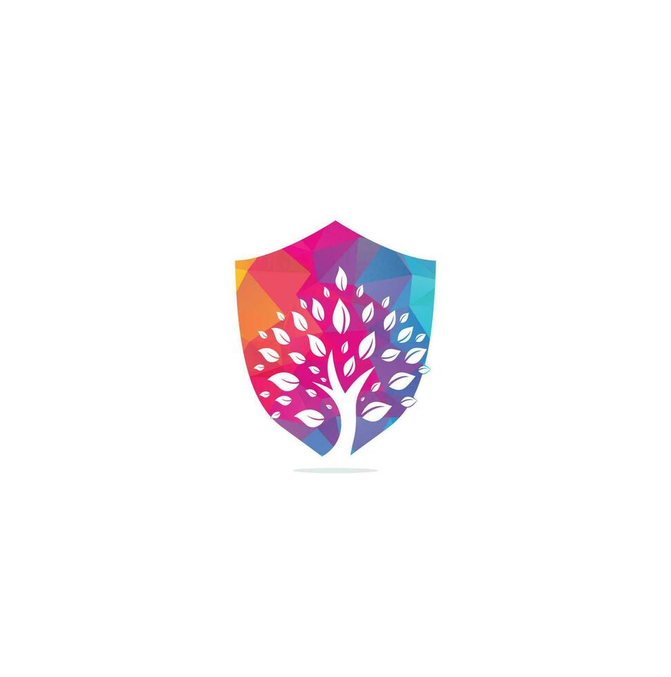 Green tree logo design. Abstract organic element vector design. Ecology Happy life Logotype concept icon.