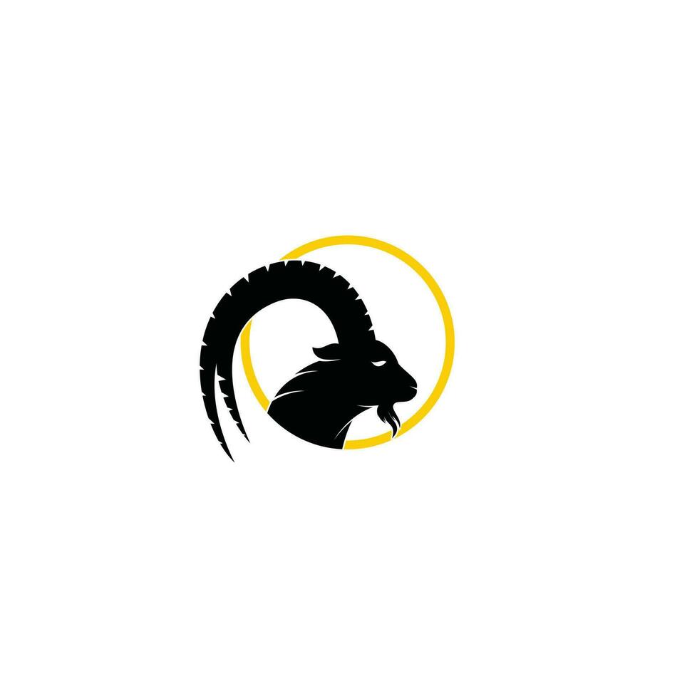 Goat Simple Logo Template Design. Mountain goat vector logo design. Goat head Logo Template vector icon illustration design