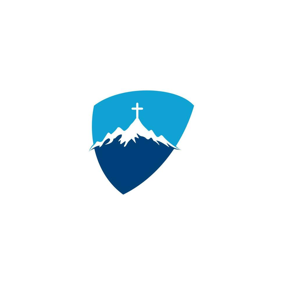 church logo designs with mountain, minimalist logo. People church vector logo design template. Church and Christian organization logo.