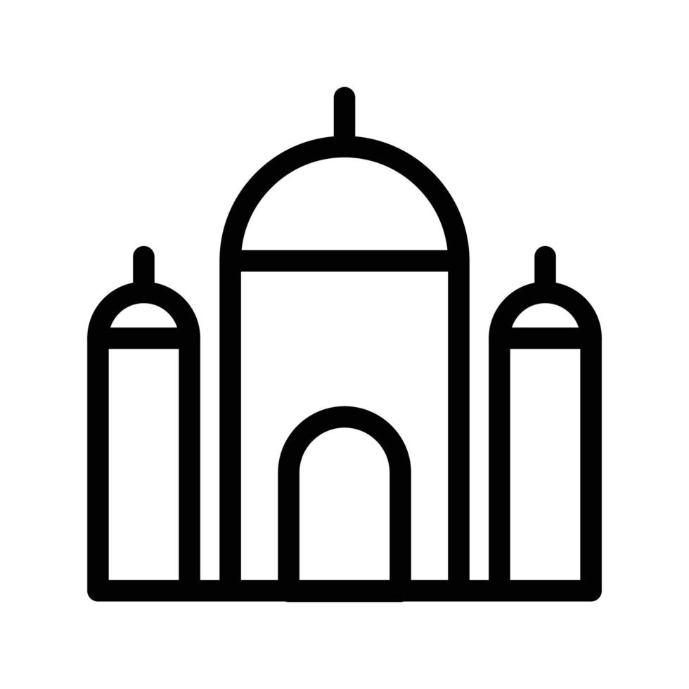 ilustración de vector de mezquita en un fondo. símbolos de calidad premium. iconos vectoriales para concepto y diseño gráfico.