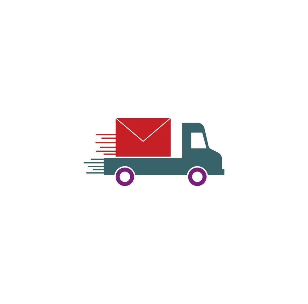 Truck car delivery logo vector design template with truck, car and speed symbol, fast delivery logo template. truck courier delivery logo.