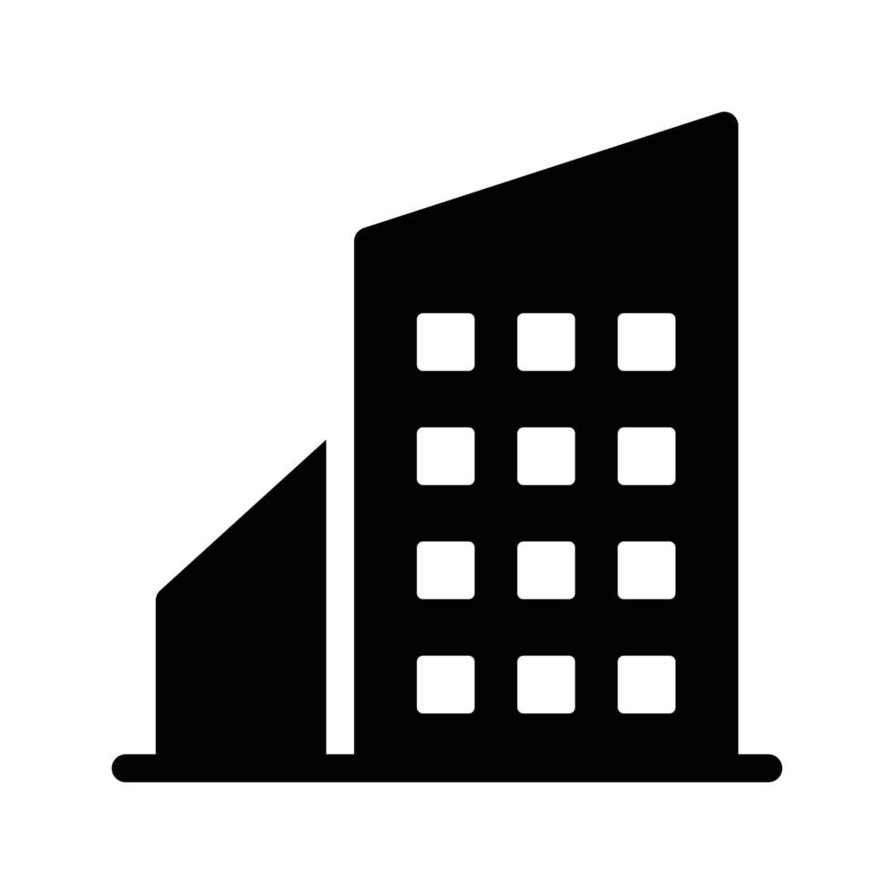 ilustración de vector de edificio de oficinas en un fondo. símbolos de calidad premium. iconos vectoriales para concepto y diseño gráfico.