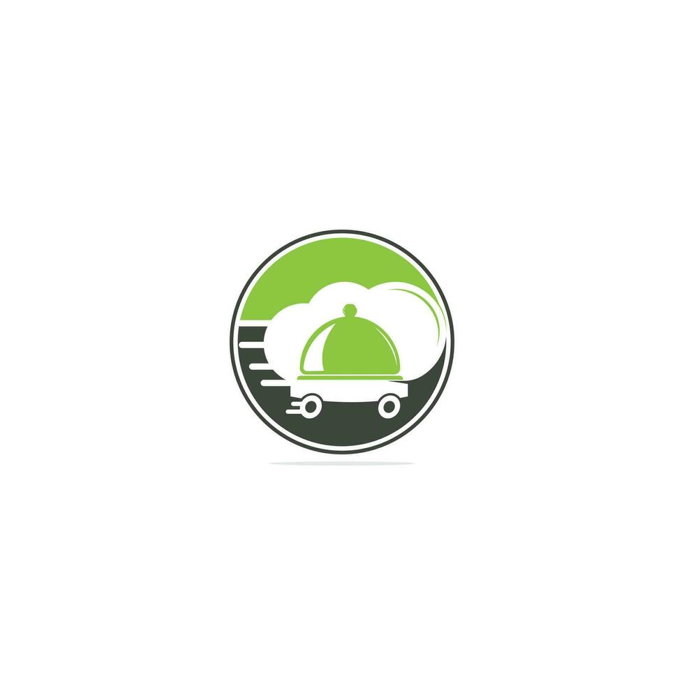 Food delivery logo design. Fast delivery service sign. Delivery logo online food ordering restaurant. Food chief logo vector