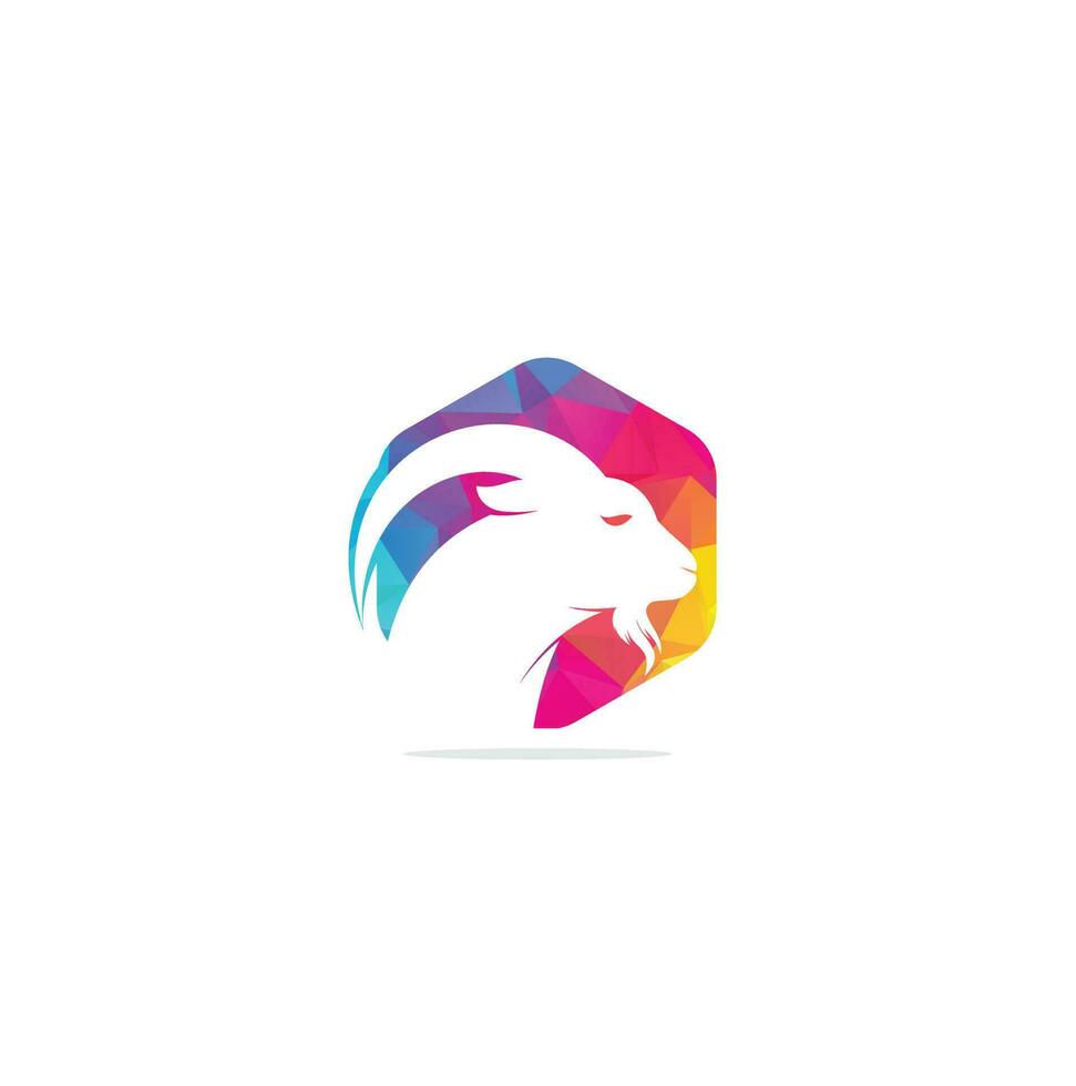 Goat Simple Logo Template Design. Mountain goat vector logo design. Goat head Logo Template vector icon illustration design