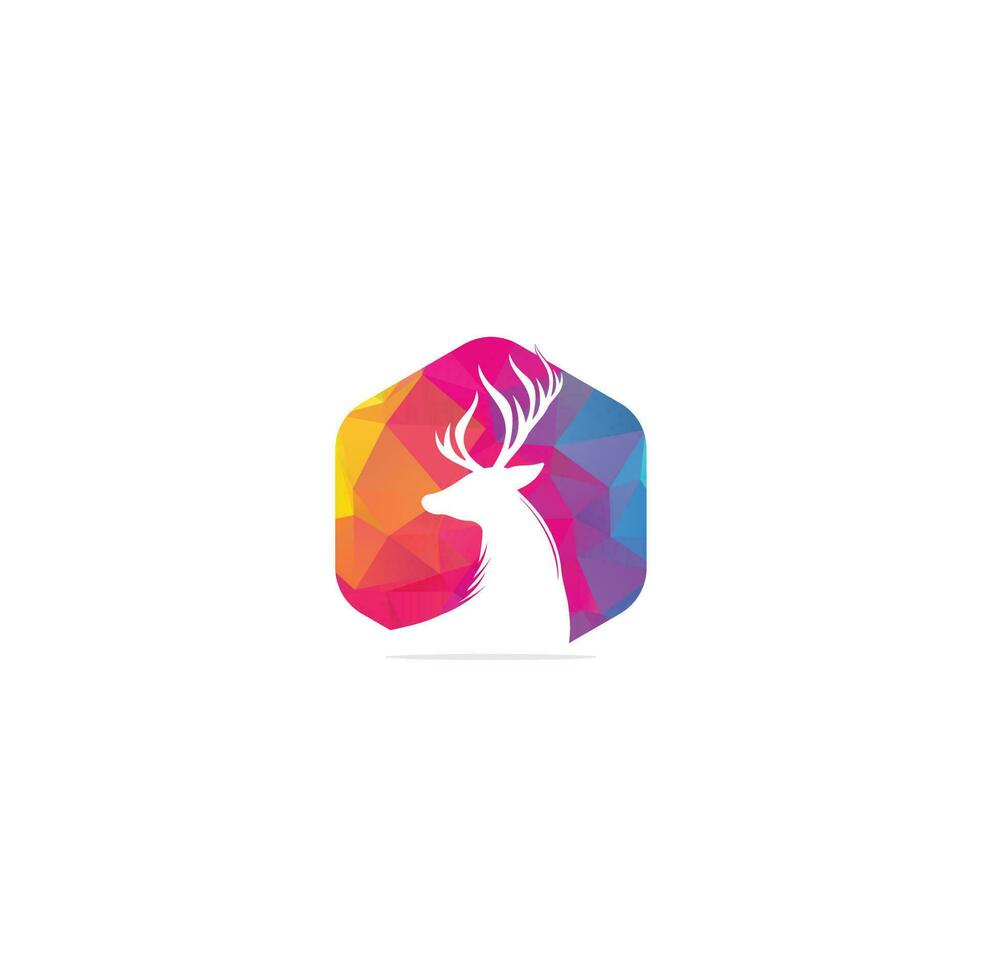 Deer head Logo Design template. vector