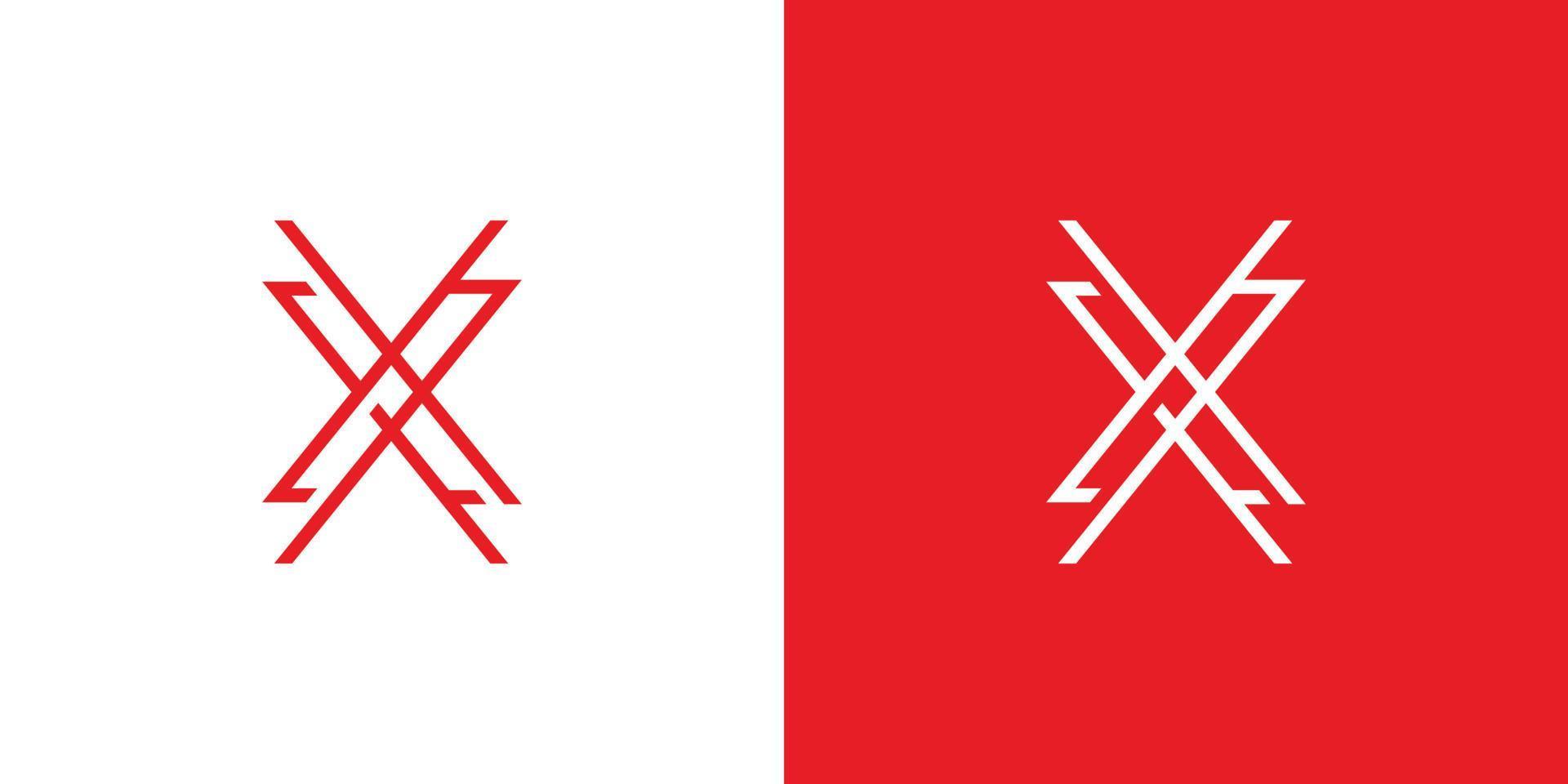 diseño moderno y sofisticado del logotipo de las iniciales de la letra x vector