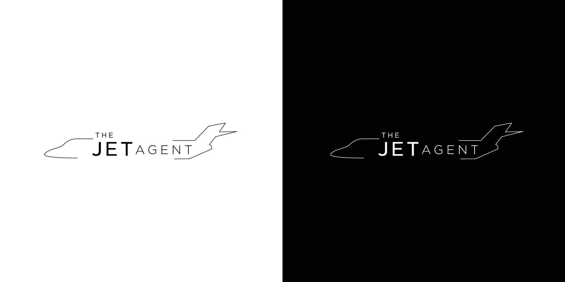 diseño de logotipo de avión a reacción simple y moderno 4 vector