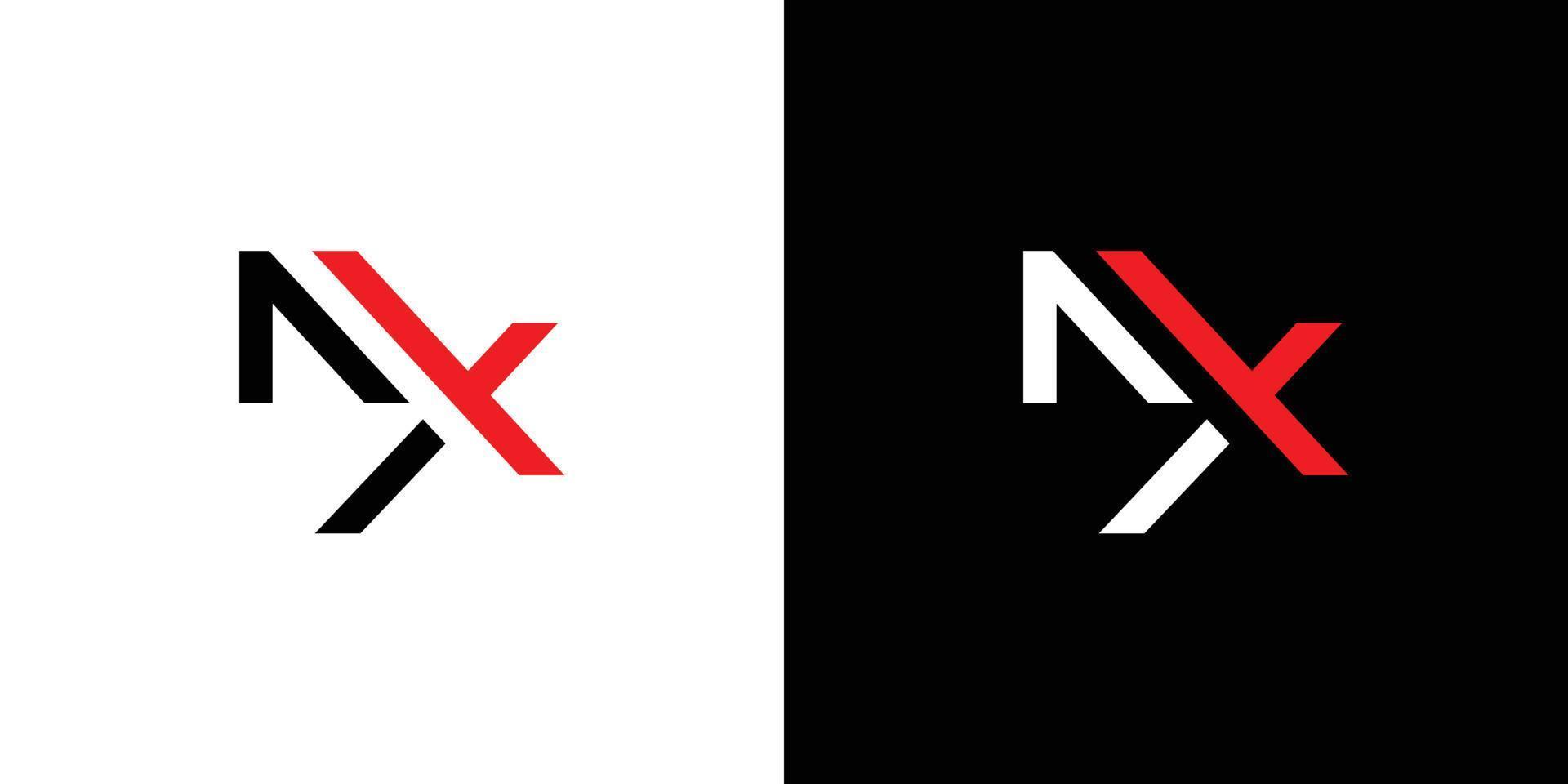 Modern and unique MX letter initials logo design vector