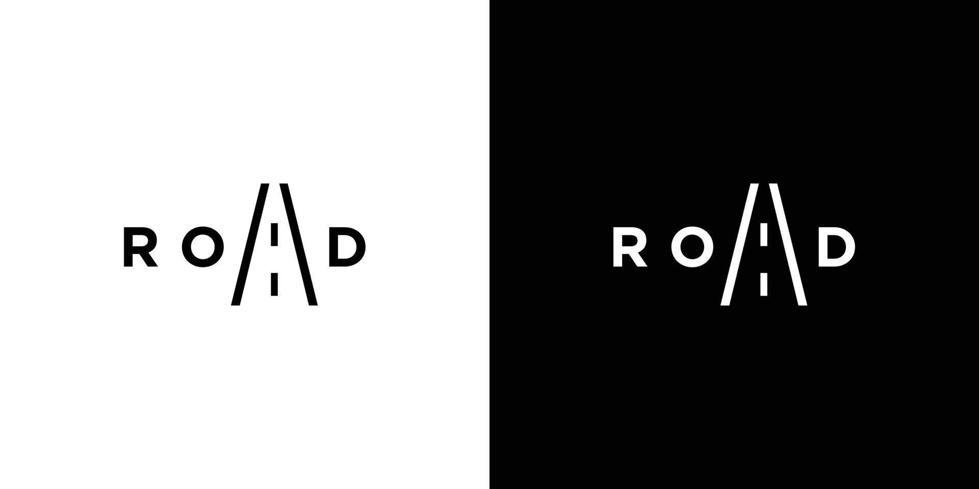 Simple and unique road logo design vector