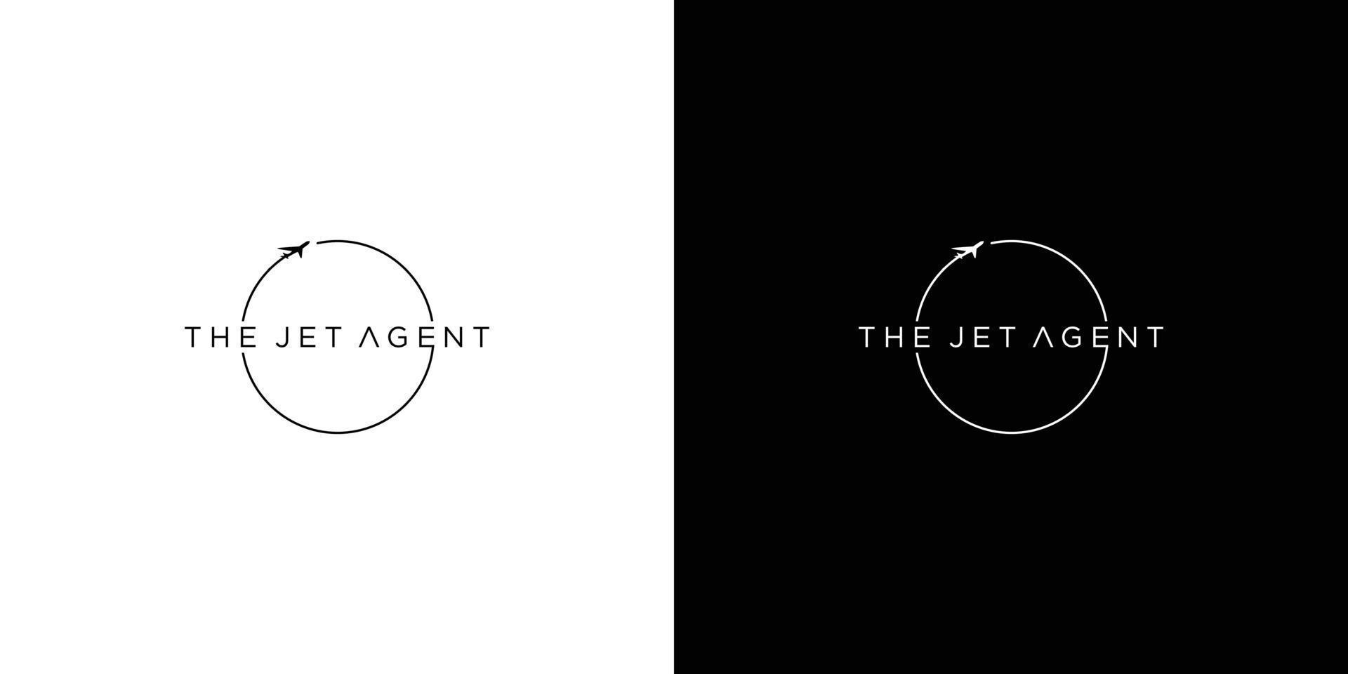 diseño de logotipo de avión jet simple y moderno 2 vector