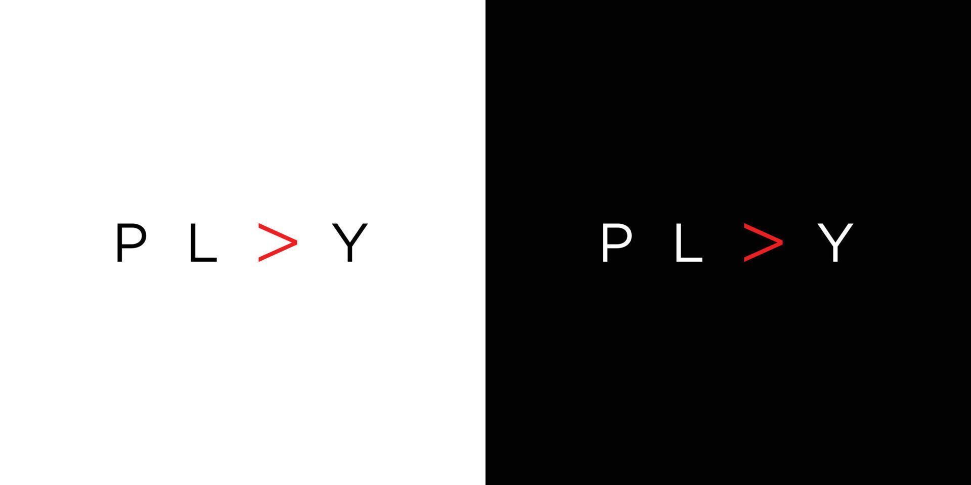 Simple and unique play logo design vector