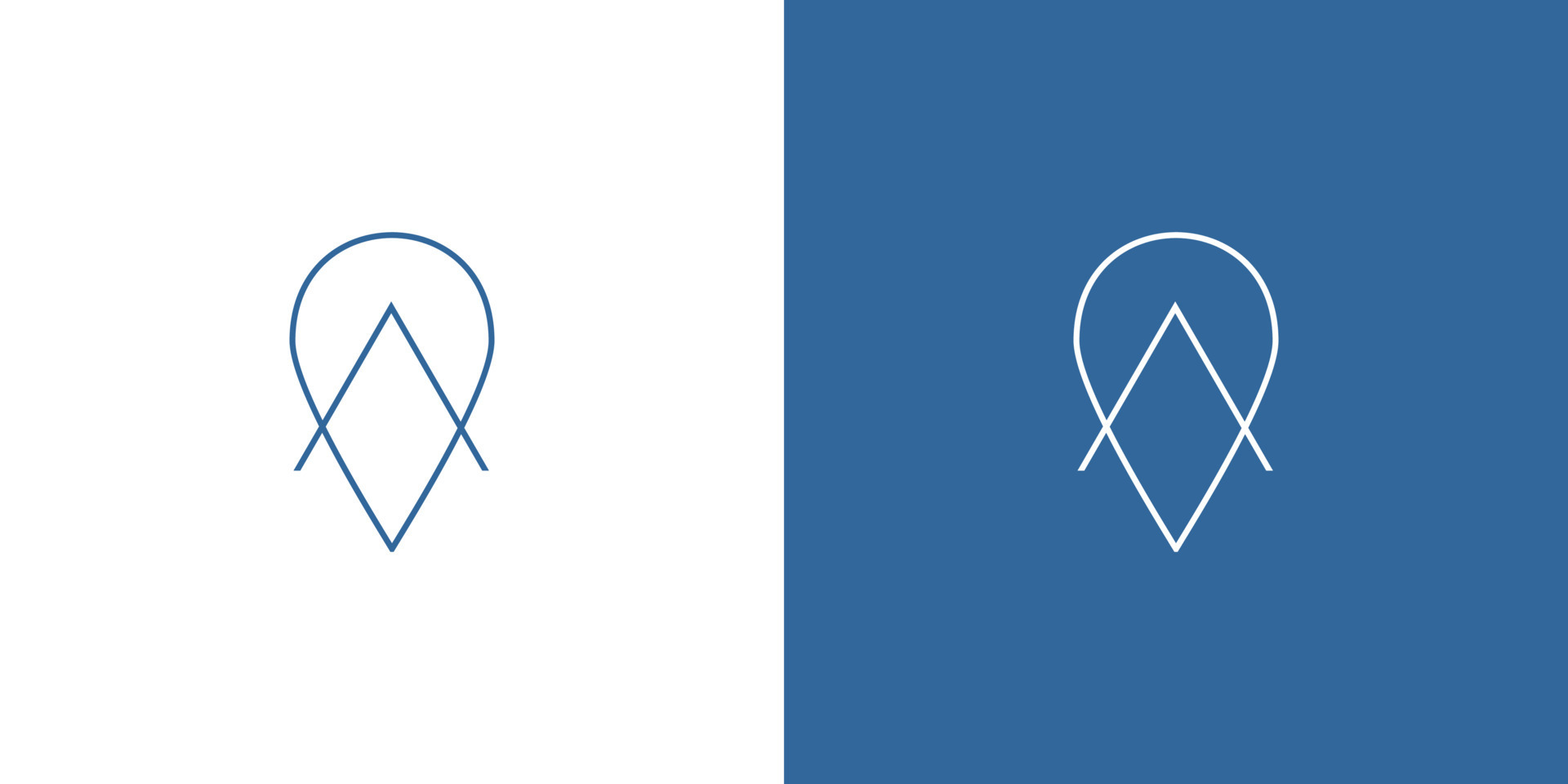 Letter A initial area pin logo design simple and modern 15536596 Vector