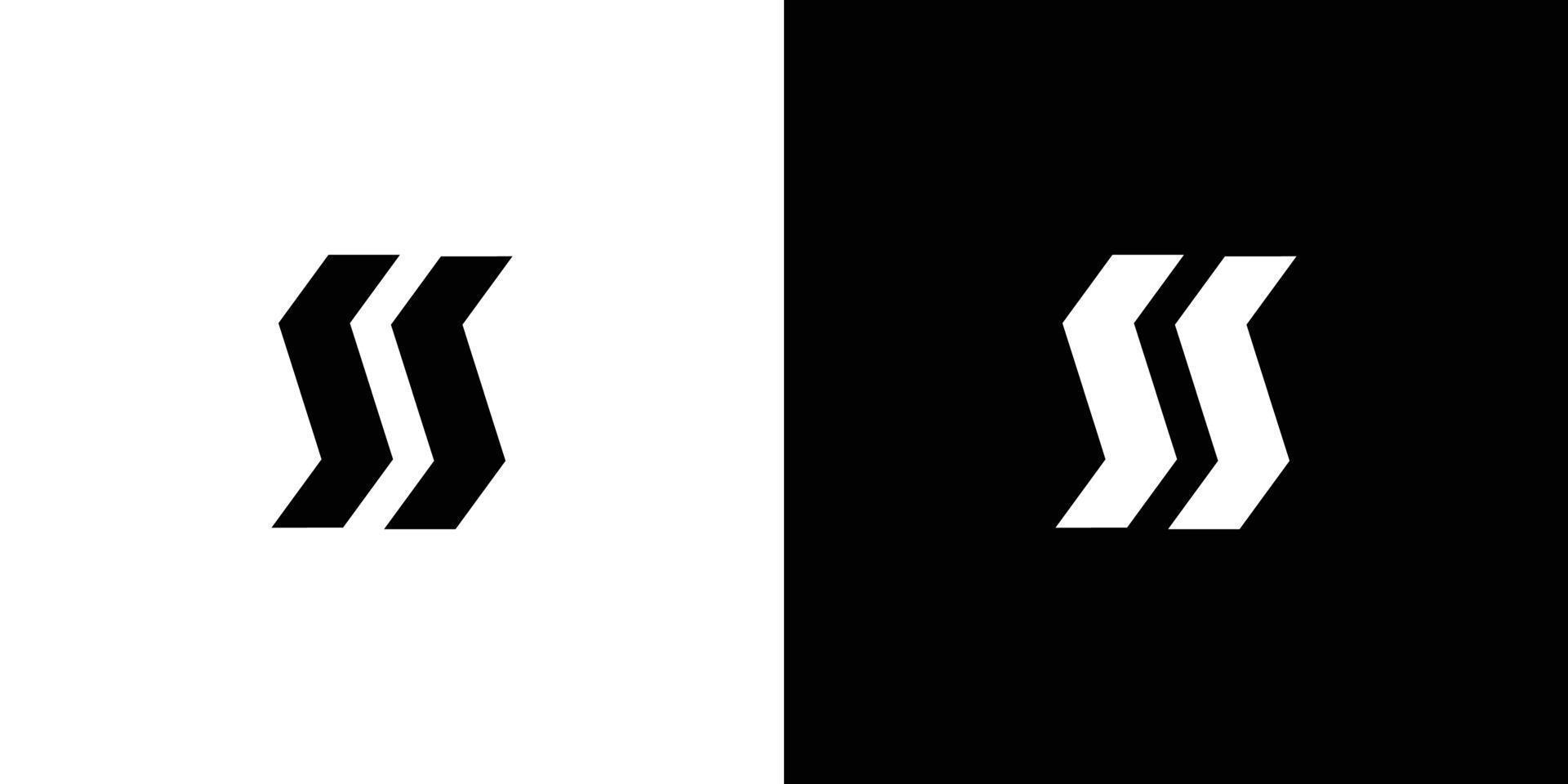Modern and strong letter SS initials logo design 3 vector