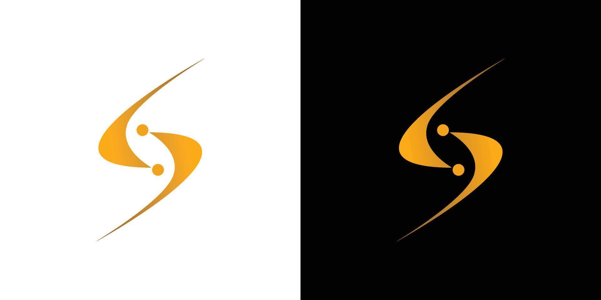 Unique and modern S logo design vector