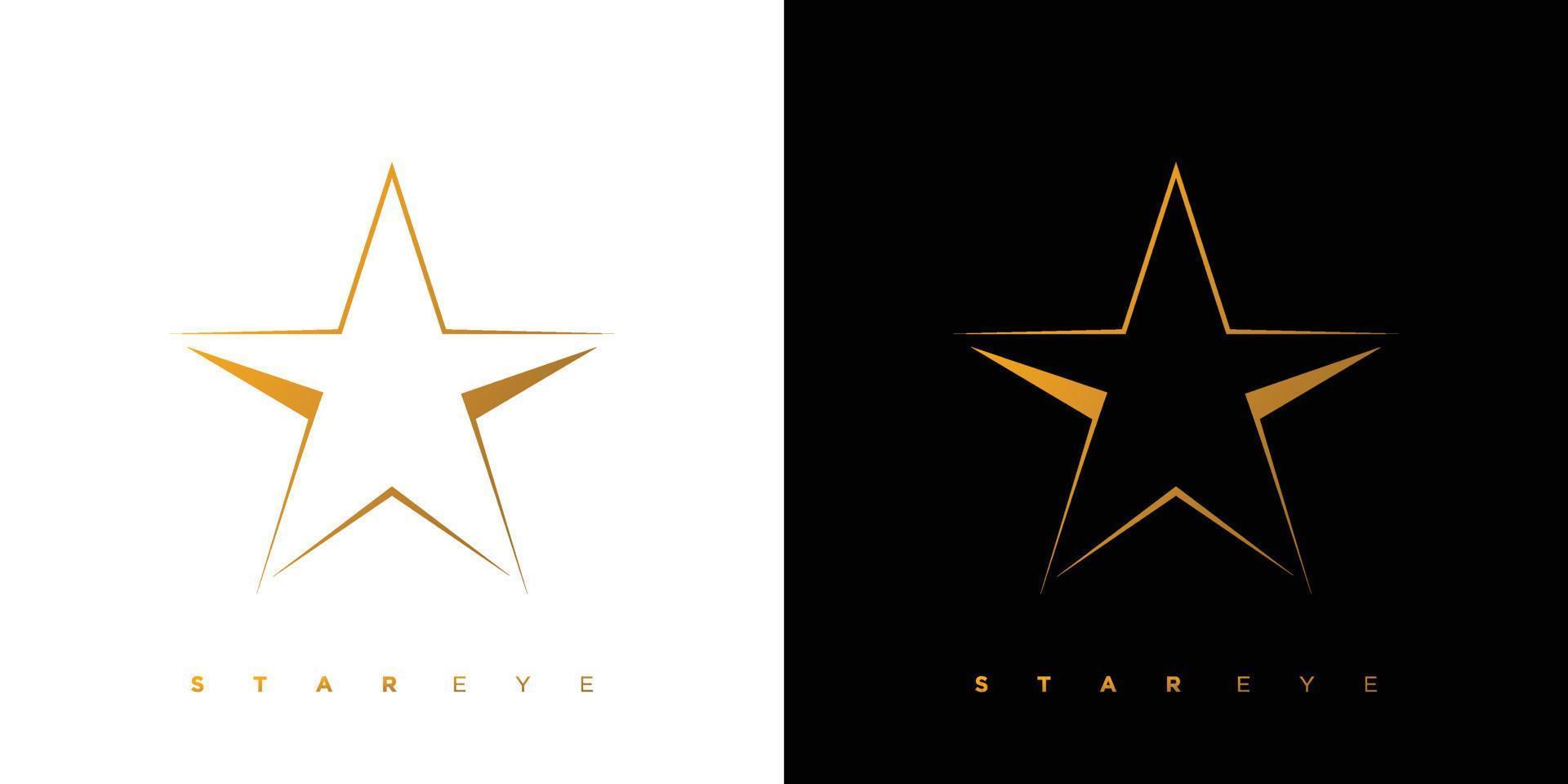 Modern and sophisticated star eye logo design vector