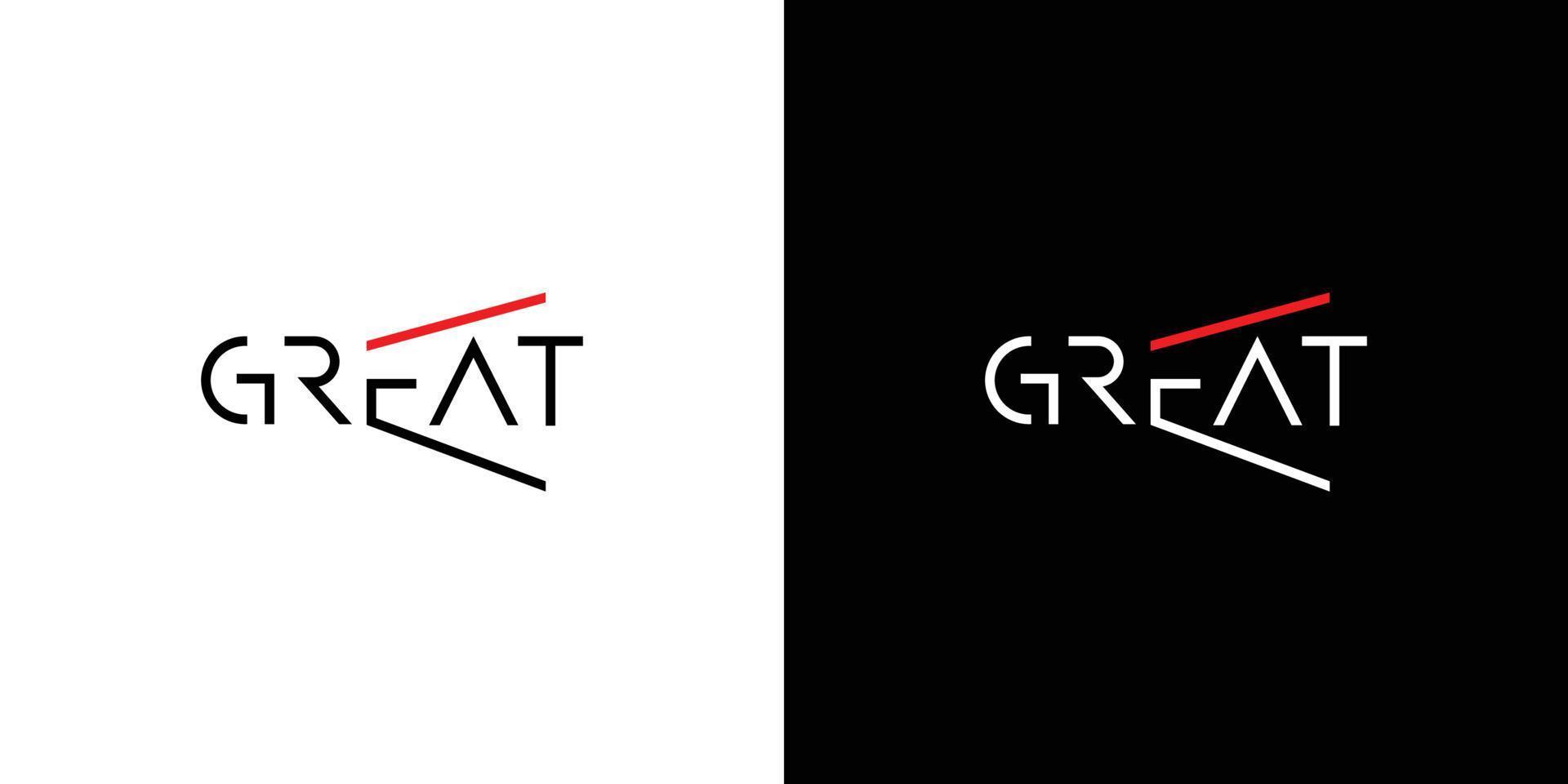 Great text design unique and modern vector