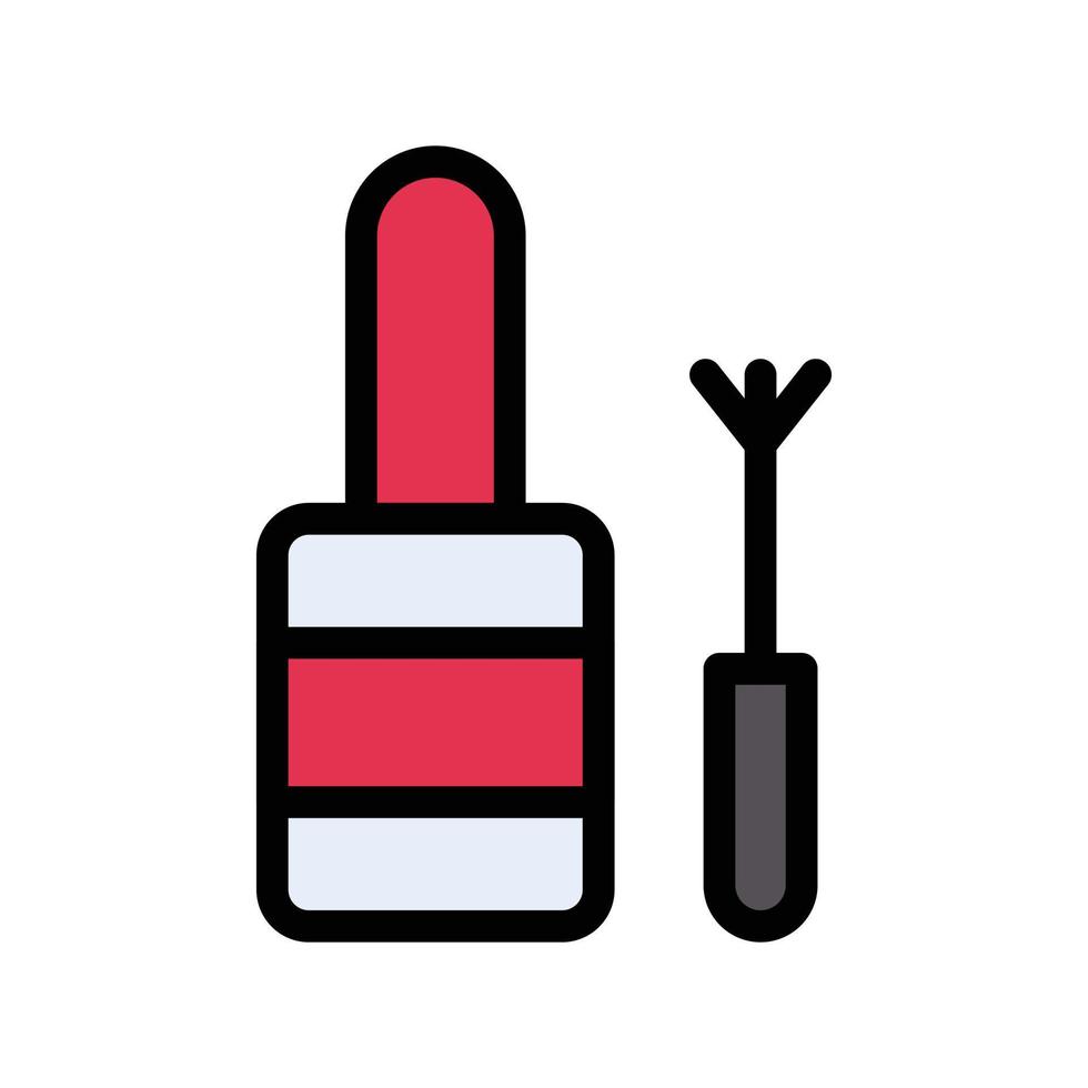 ilustración vectorial de esmalte de uñas en un fondo. símbolos de calidad premium. iconos vectoriales para concepto y diseño gráfico. vector