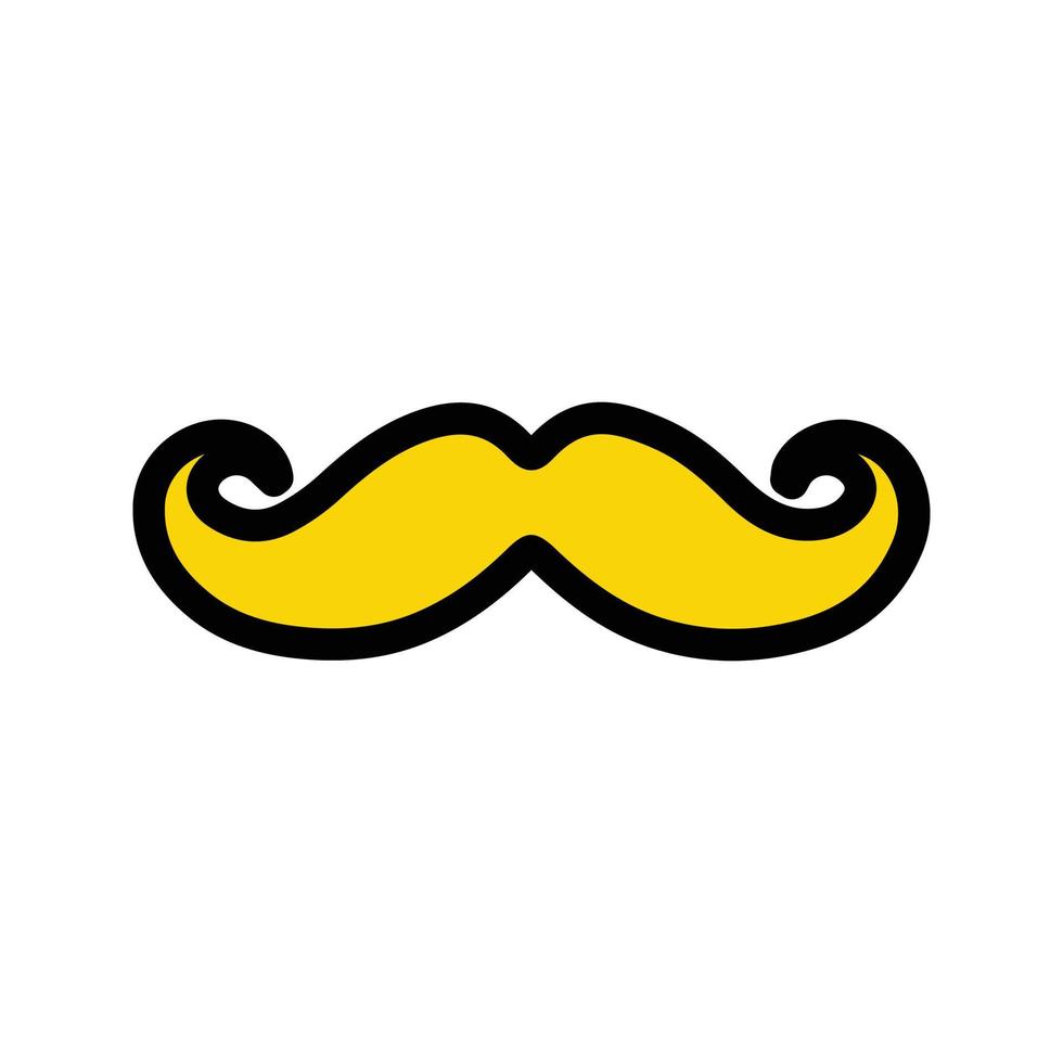 ilustración de vector de bigote en un fondo. símbolos de calidad premium. iconos vectoriales para concepto y diseño gráfico.