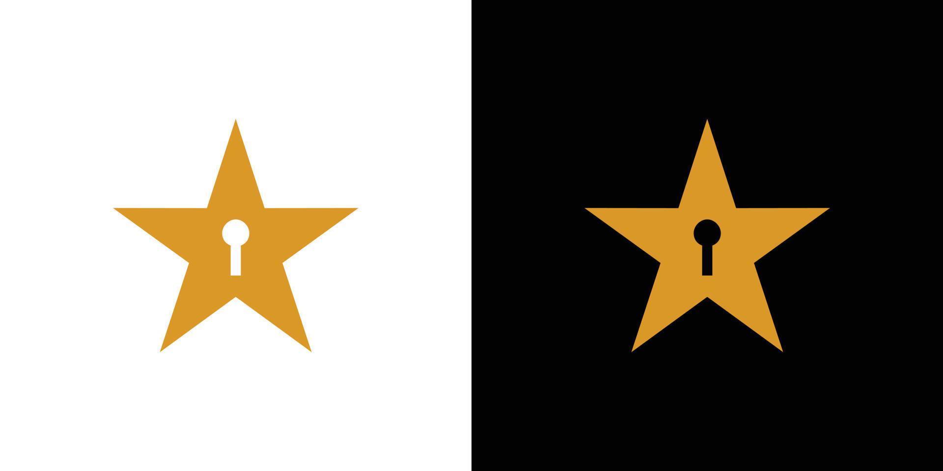 Key star logo design is simple and attractive vector
