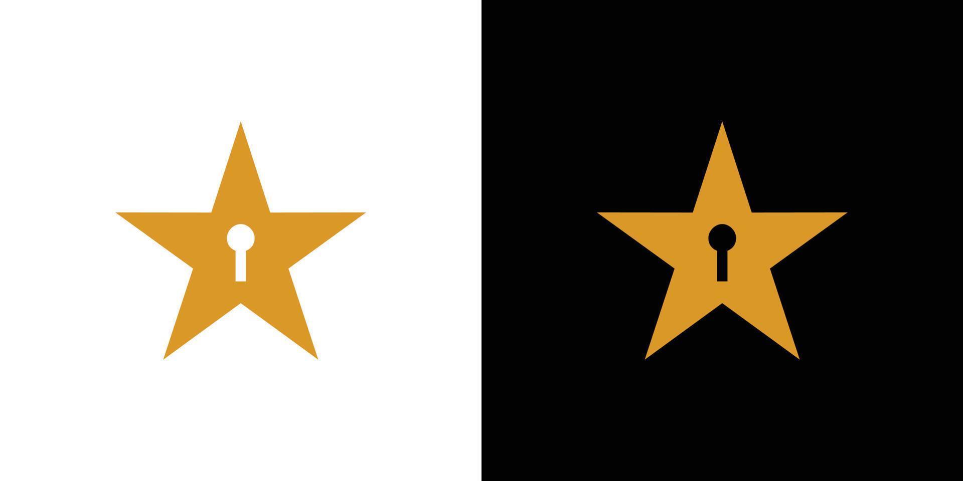 el diseño del logotipo de la estrella clave es simple y atractivo vector