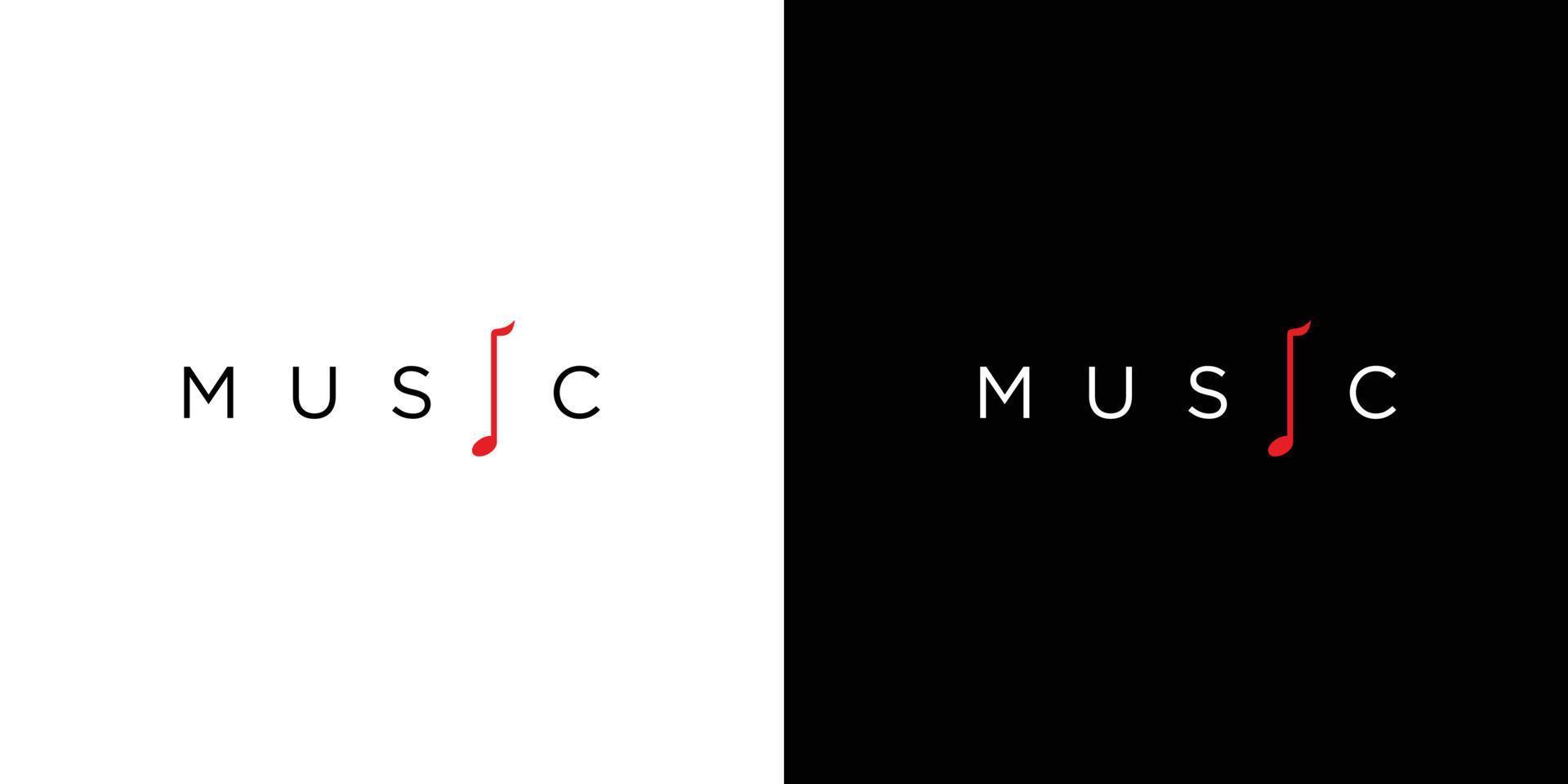 diseño de logotipo de música simple y único vector