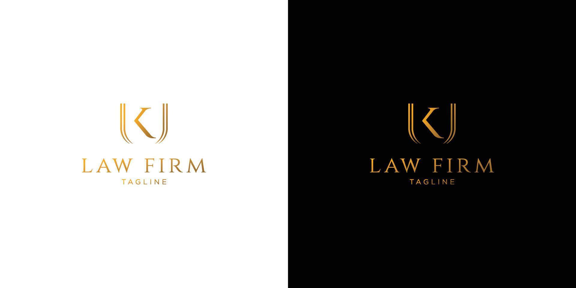 elegant and professional K logo design for law firm vector