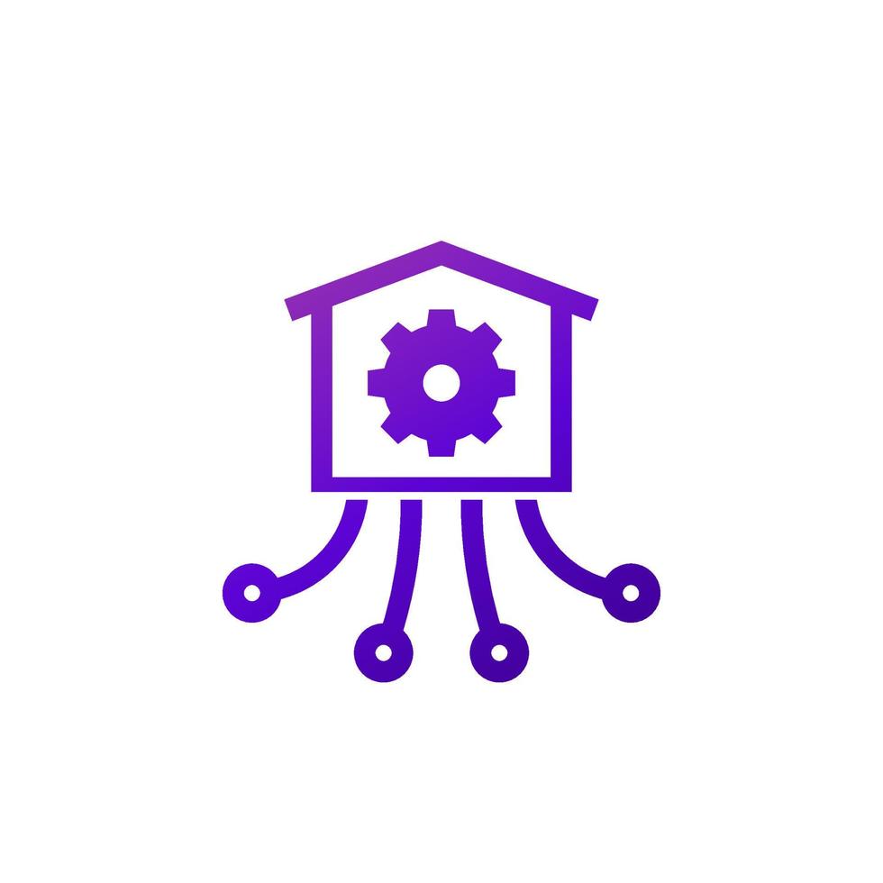 warehouse, distribution and logistics optimization icon vector
