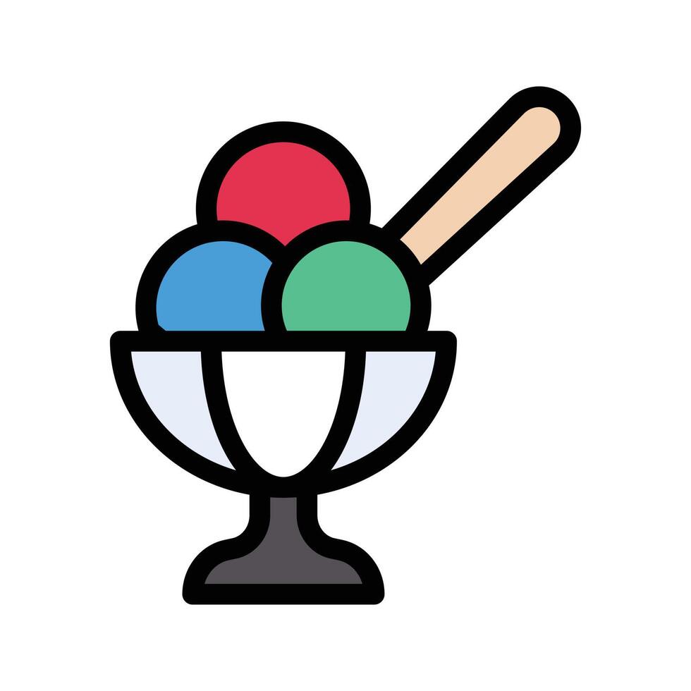 ice cream bowl vector illustration on a background.Premium quality