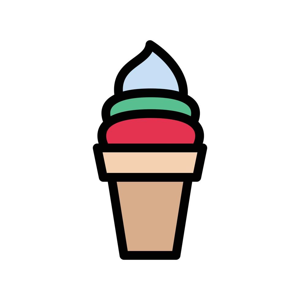 ilustración vectorial de cono de helado en un fondo. símbolos de calidad premium. iconos vectoriales para concepto y diseño gráfico. vector