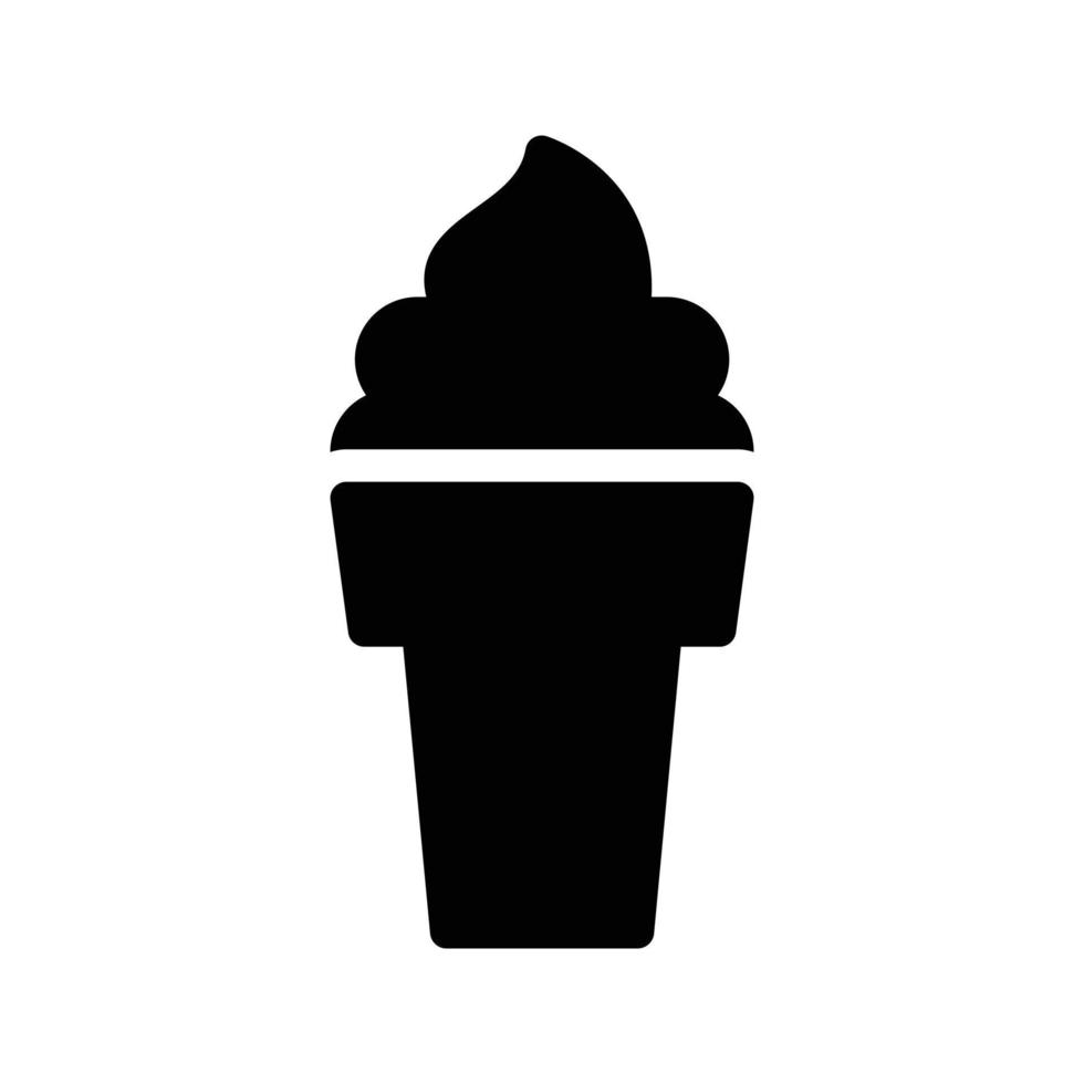 ilustración vectorial de cono de helado en un fondo. símbolos de calidad premium. iconos vectoriales para concepto y diseño gráfico. vector