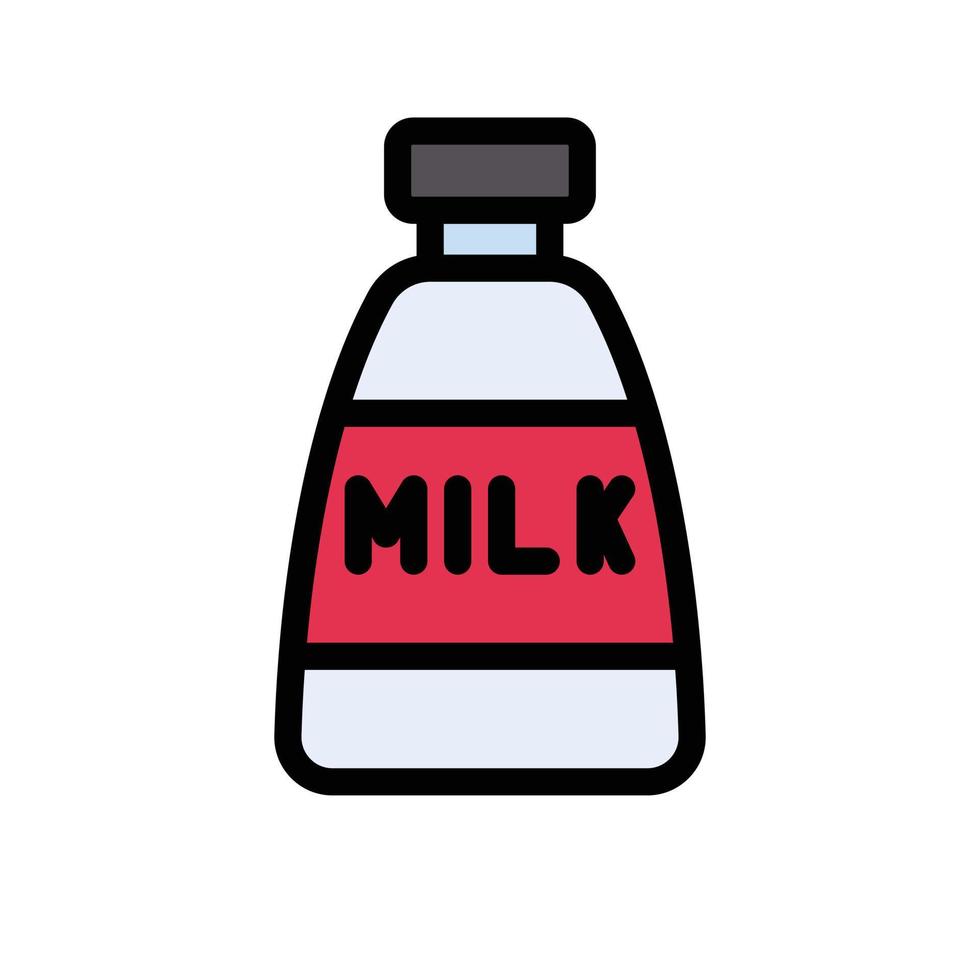 ilustración de vector de botella de leche en un fondo. símbolos de calidad premium. iconos vectoriales para concepto y diseño gráfico.