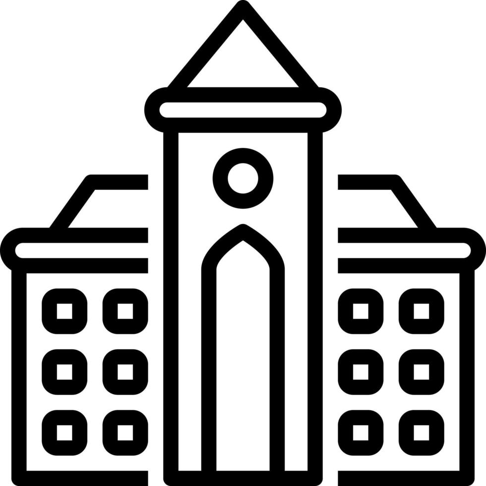 line icon for university campus vector