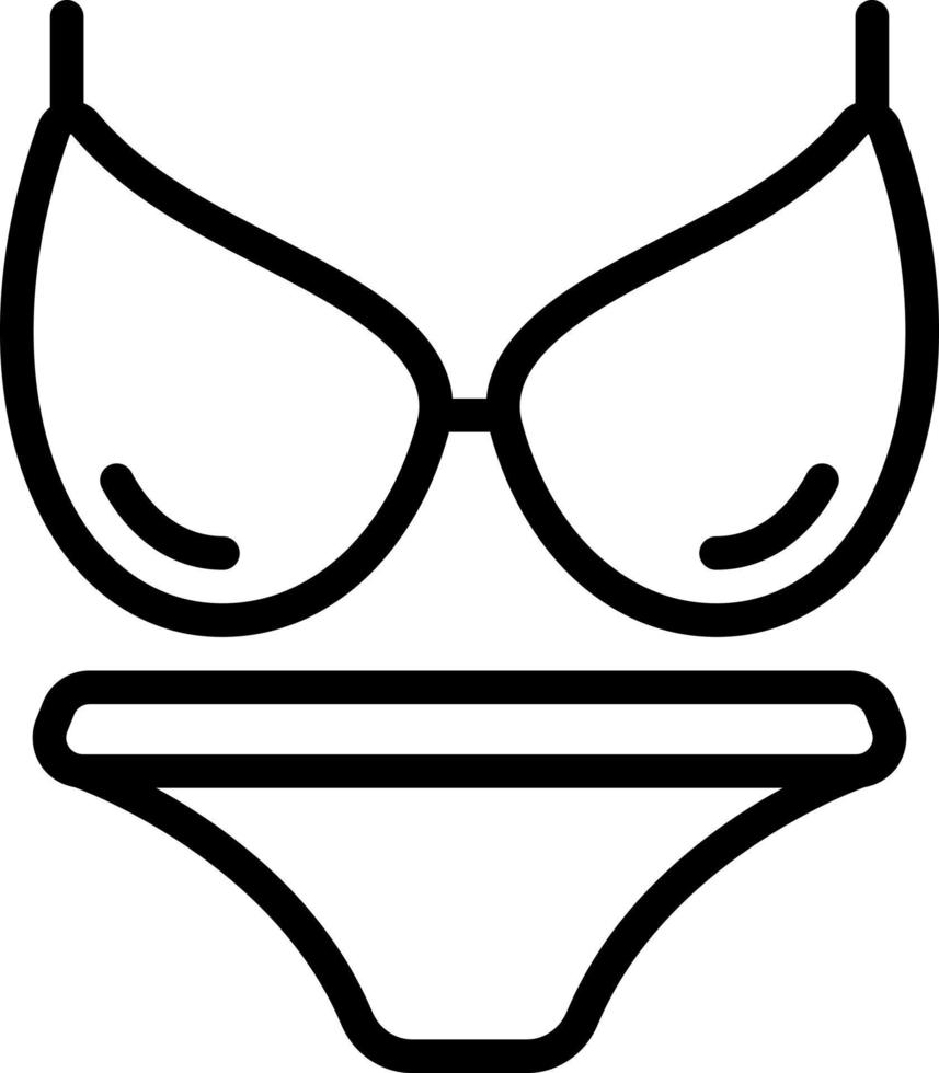 line icon for lingerie vector