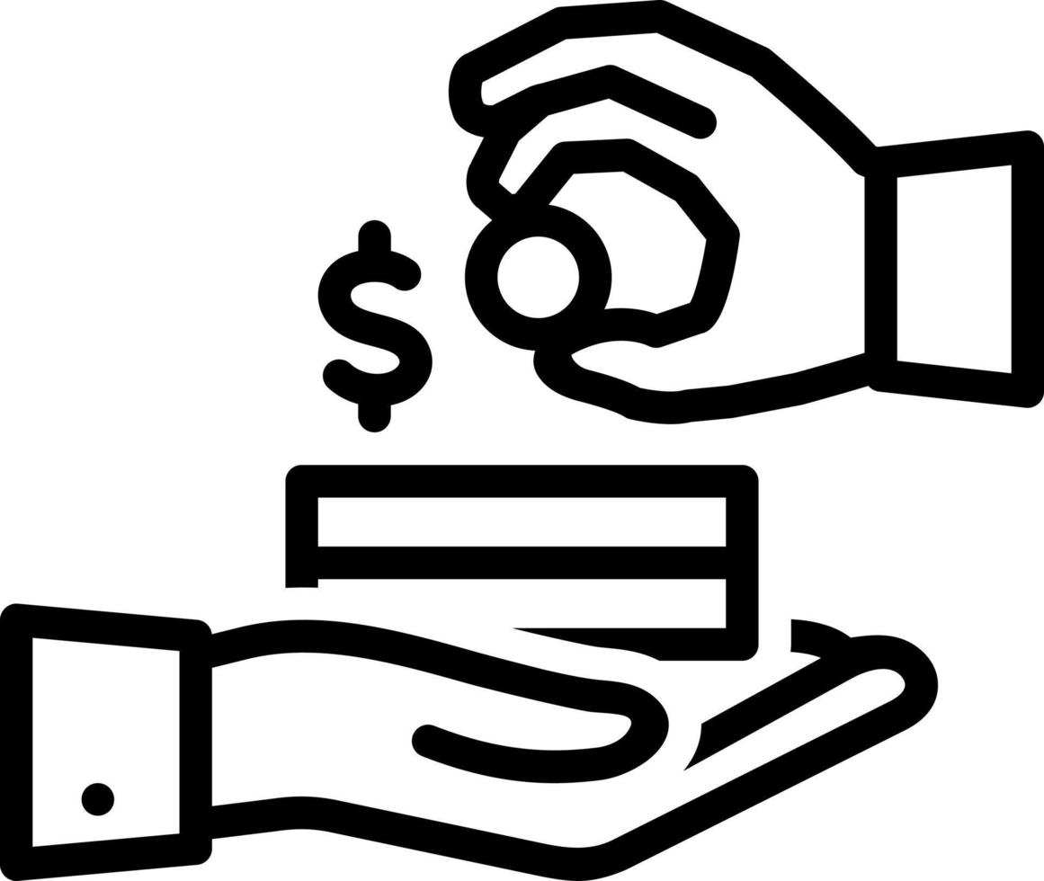 line icon for contributions vector