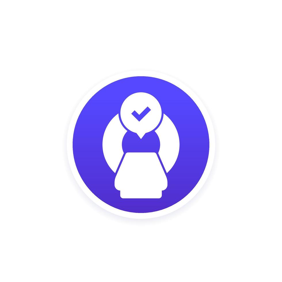 MRI scanner vector icon with checkmark