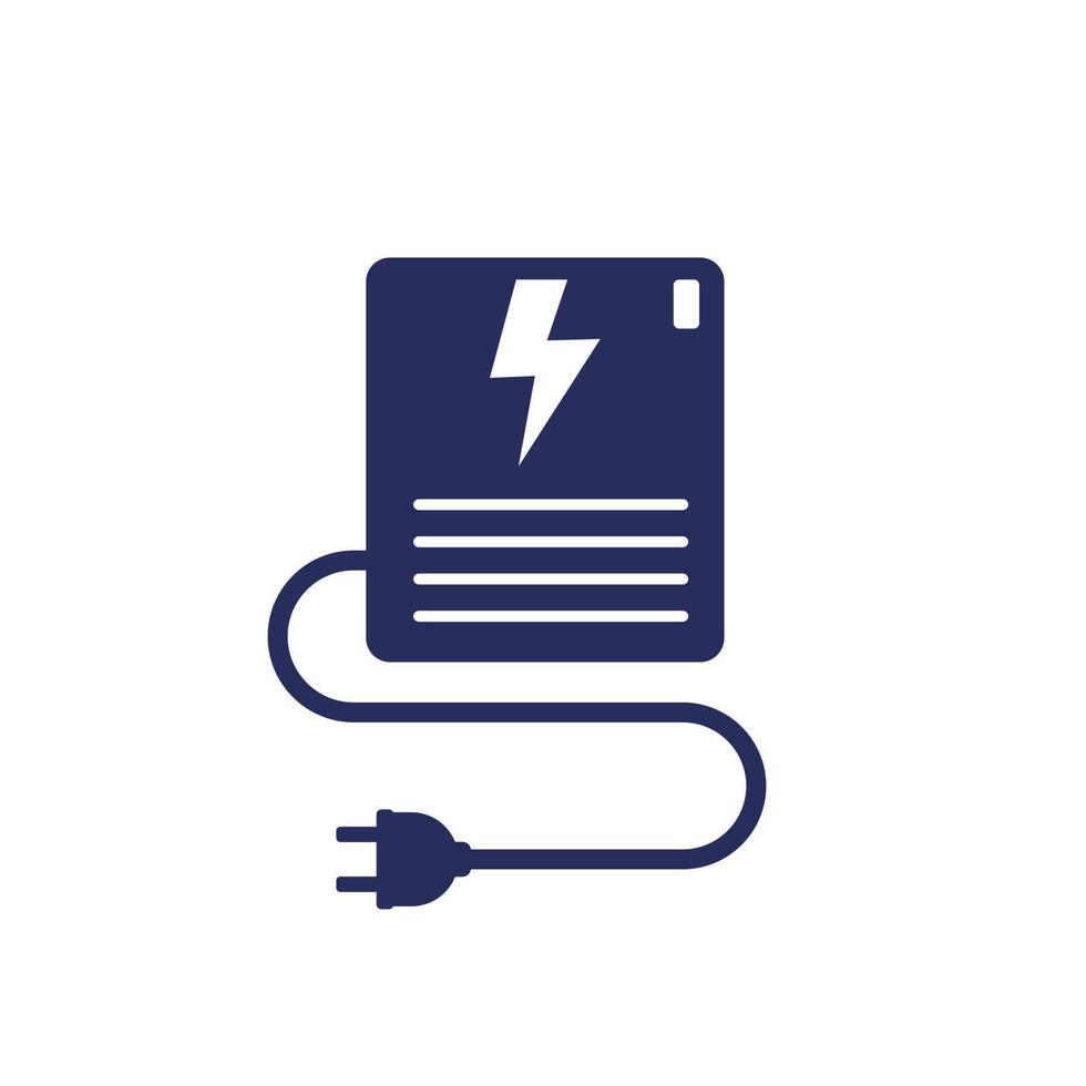 UPS, uninterruptible power supply icon on white vector