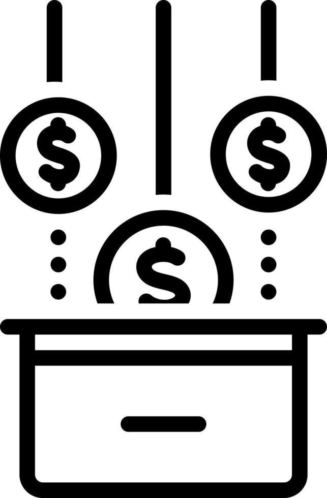 line icon for contributions vector