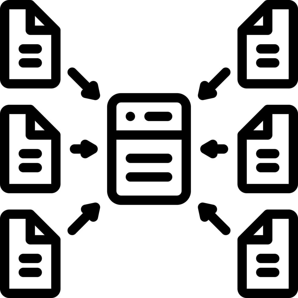 line icon for referring vector