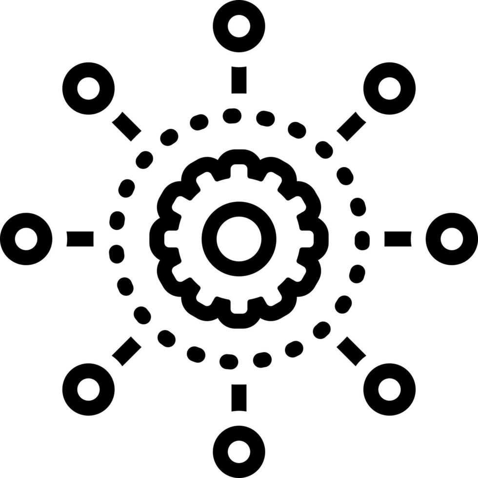 line icon for algorithm vector