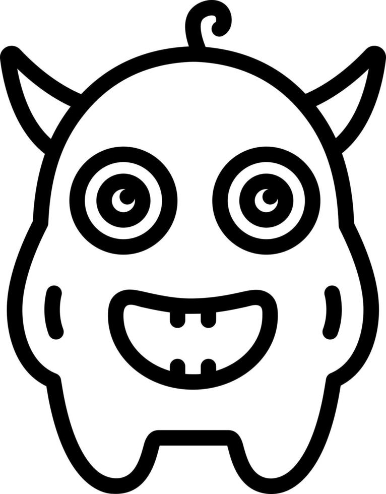 line icon for monster vector