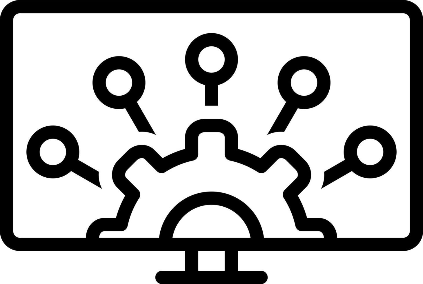 line icon for erp vector