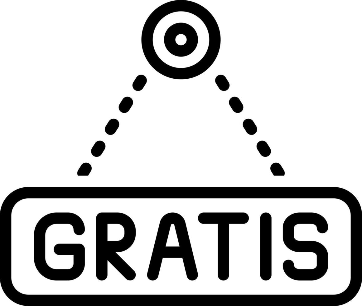 line icon for gratis vector