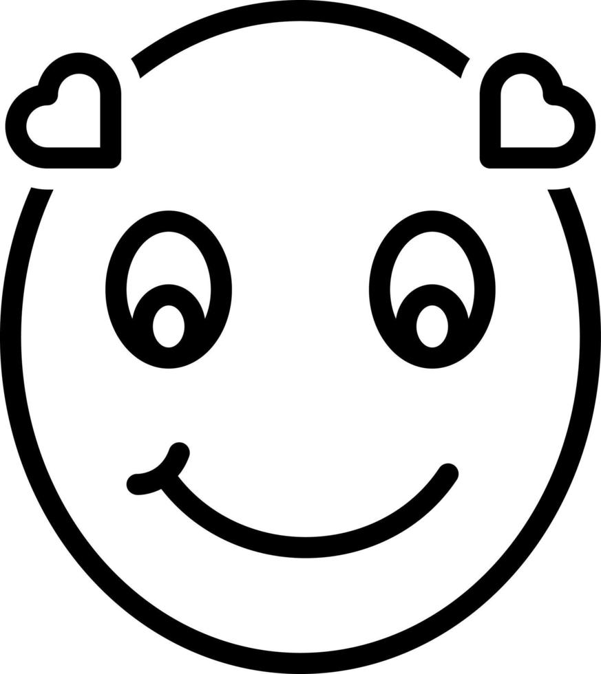 line icon for smile vector