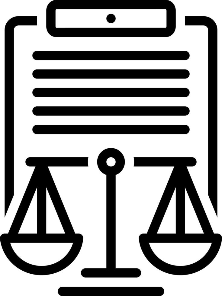 icono de línea para la legislación vector