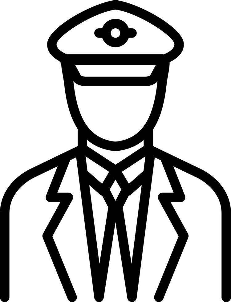 line icon for pilot vector