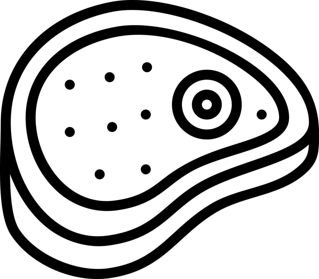 line icon for meat vector