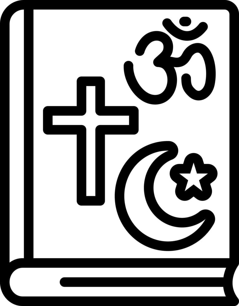 icono de línea para religiones vector