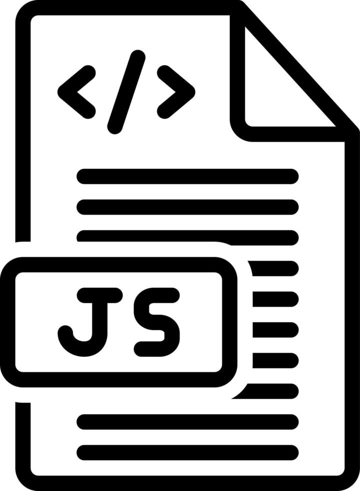 line icon for js vector
