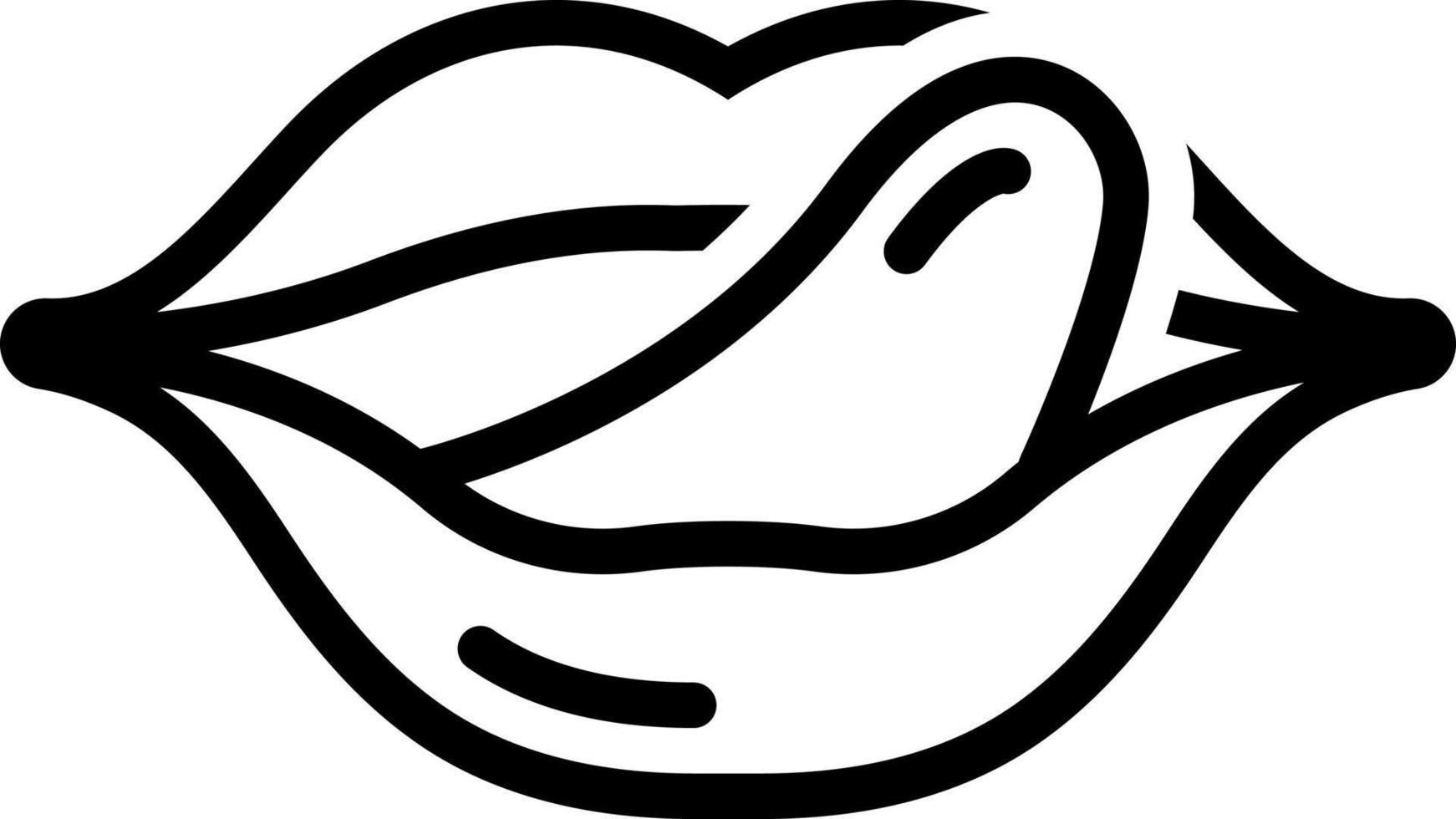 line icon for licking vector